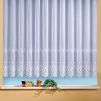 WECKBRODT Gardine »Santos«, (1 St.), echte Stickerei, Voile, halbtransparent,