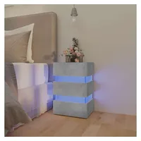 VidaXL LED-Nachttisch Betongrau 45x35x67 cm Holzwerkstoff