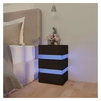 VidaXL LED-Nachttisch Schwarz 45x35x67 cm Holzwerkstoff