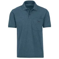 TRIGEMA Poloshirt »TRIGEMA Polohemd mit Brusttasche«, (1 tlg.), blau