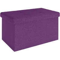 Intirilife Faltbare Sitzbank 49x30x30 cm in NEBEL LILA -