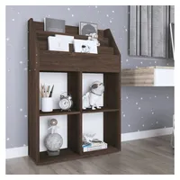VidaXL Kinder-Bücherregal Räuchereiche 71x30x114 cm Spanplatte - braun -