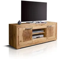 Möbel-Eins WINSTON II TV-Element, Material Massivholz, Wildeiche geölt