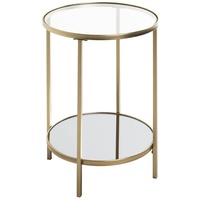 Haku-Möbel HAKU Möbel Beistelltisch Spiegel, Sicherheitsglas gold 39,0 x