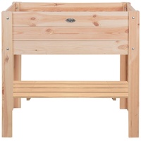 Esschert Design Hochbeet mit Einlagefolie, Holzhochbeet, Gemüsebeet, natur