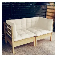 VidaXL 2-Sitzer Loungesofa Kiefer creme