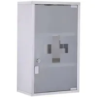 Homcom Medizinschrank mit 3 Fächer silber