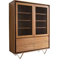 DeLife Vitrine Stonegrace 115x150 Akazie Natur 2 Türen 4