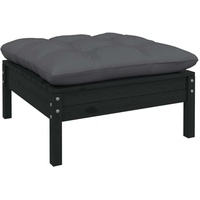 VidaXL Gartenhocker Loungesofa schwarz