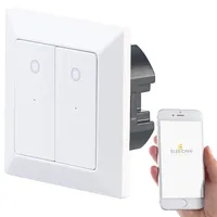 Luminea Home Control Doppel-Lichttaster mit WLAN, App, für Siri,