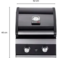 GrandHall Classic G2 Einbaugrill - Schwarz