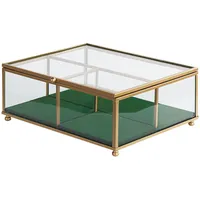 Beliani Schmuckkästchen Saintes Glas gold