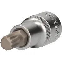 BRILLIANT TOOLS 1/2 Vielzahn-Bit-Stecknuss, 55 mm lang, M10