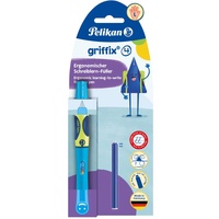 Pelikan griffix Füllhalter für Linkshänder mit Drehkappe, NeonFreshBlue, 1