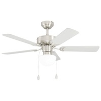 EGLO Cadiz 106,6 cm Deckenventilator nickel matt/weiß mit Licht