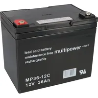 Multipower Elektromobil Scooter Batterie Akku 12V 36 AH zyklenfest