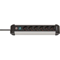 Brennenstuhl Premium-Alu-Line Steckdosenleiste mit Schalter Silber-Schwarz Schutzkontakt 1 St.
