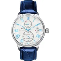 Carl von Zeyten Herren Uhr CVZ0082WHS Automatik Leder blau