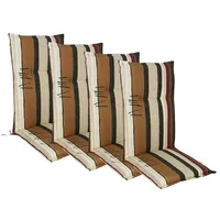 Buri 4x Hochlehner Polsterauflage 123x50cm Stuhlkissen Sesselauflage Sitzpolster