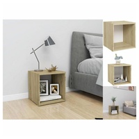 VidaXL TV-Schrank Weiß und Sonoma-Eiche 37x35x37 cm Holzwerkstoff