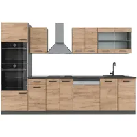 Vicco Küchenzeile R-Line 300 cm anthrazit/eiche