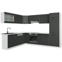 Vicco Küchenzeile R-Line L-Form 287 cm Weiß