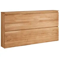 Lomadox Schuhschrank Eiche massiv geölt SALACH-64 mit 2 Klappen,