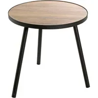 Haku-Möbel HAKU Möbel Beistelltisch rechteckig MDF-Platte schwarz, eiche 50,0