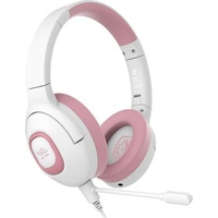 SADES Shaman SA-724 Gaming Headset, weiß/pink, USB, kabelgebunden, Stereo,