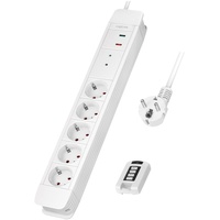 Logilink LPS402 Funk-Steckdosenleiste Weiß Schutzkontakt 1 St.