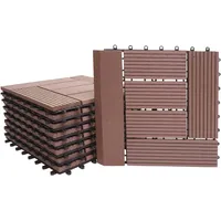 Mendler WPC Bodenfliese Rhone 30 x 30 cm braun