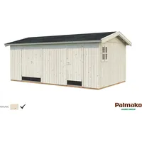 Palmako Olaf Holz-Gartenhaus Natur Satteldach Unbehandelt 561 cm x