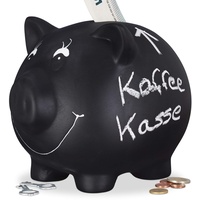 Relaxdays Sparschwein, zum Beschriften, Keramik, Kreide, Hochzeit, Geburtstag, Taufe,