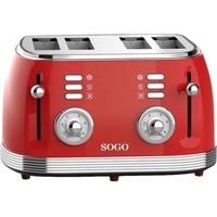 Sogo Retro Serie, Toaster, Rot