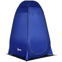 Outsunny Duschzelt mit Tragetasche blau 126L x x cm