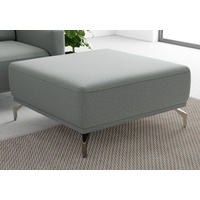 Sit&more Hocker »Bailando«, mit Federkern und satinierten Nickelfüßen grau