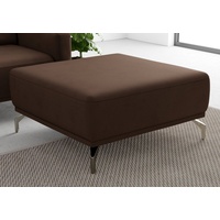 Sit&more Hocker »Bailando«, mit Federkern und satinierten Nickelfüßen braun