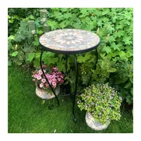 Wall-art K&L Wall Art Mosaik Blumentisch Metall Blumenhocker Stein