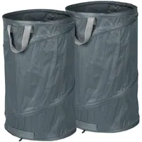 Relaxdays 2er Set, 120 L, grau