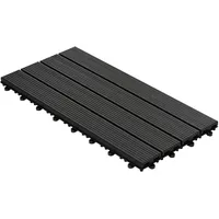 Karat Klickfliesen WPC-Terrassendielen Royal Anthrazit 60x30 cm