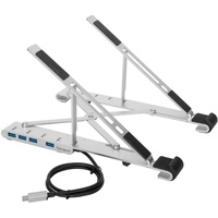 Targus AWU100205GL Notebook-Ständer höhenverstellbar, USB-Hub-Funktion