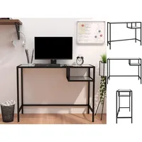 VidaXL Computertisch Weiß Marmor 100x36x74 cm Hartglas