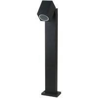 ETC Shop Gartenleuchte Außenstehlampe Wegeleuchte schwarz mit verstellbaren Spot,