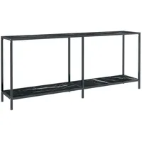 VidaXL Konsolentisch Schwarz 180x35x75,5 cm Hartglas