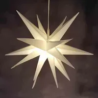FHS International LED Weihnachtsstern Kunststoff Ø 25 cm warmweiß