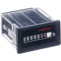 Müller BG 30.18 12-48V DC Betriebsstundenzähler Rollenzählwerk