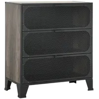 VidaXL Aufbewahrungsschrank Grau 72x36x82 cm Metall und MDF
