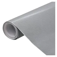 VidaXL Autofolien 2 Stk. 4D Silber 100x150 cm+50x150 cm