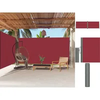 VidaXL Seitenmarkise Ausziehbar Rot 200x600 cm