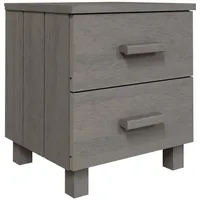 VidaXL Nachttisch HAMAR Hellgrau 40x35x44,5 cm Massivholz Kiefer